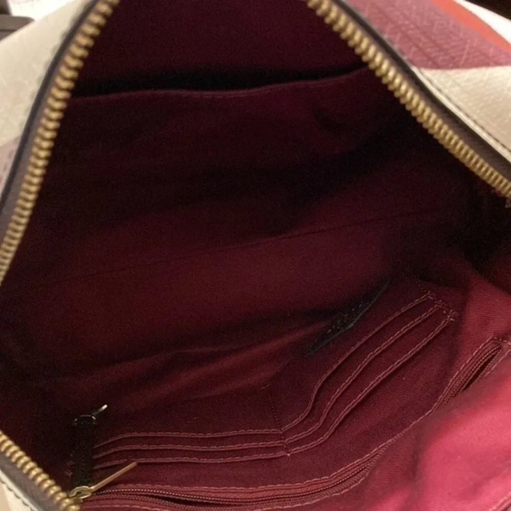 Fossil Sidney scarlet multicolor convertible barrel messenger bag - Picture 12 of 13